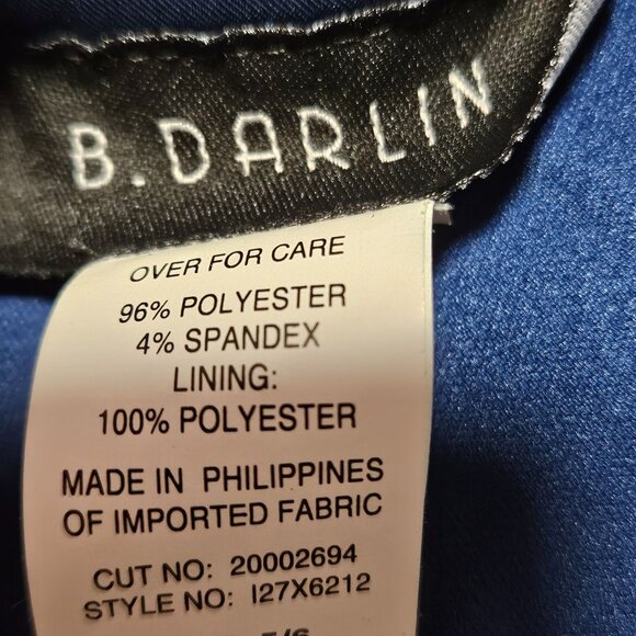 Juniors B. Darlin Trixxi style navy beaded high waist pleated mini dress 5/6245 - Picture 8 of 11